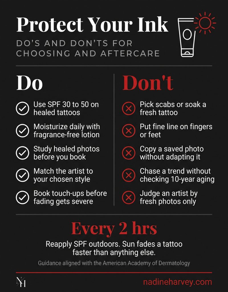 Aftercare Do's and Don'ts