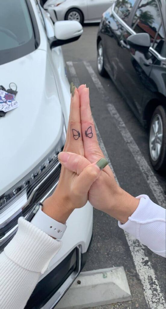 Sister Butterly Tattoos - Small Matching Tattoos for Sisters