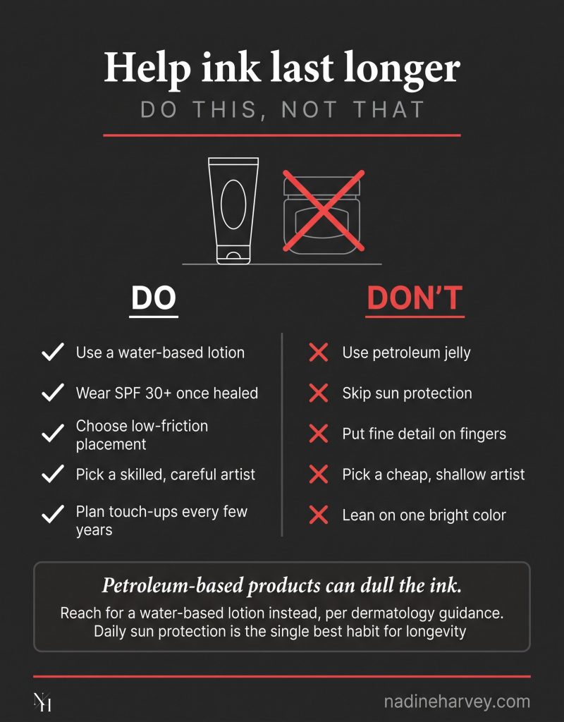 Tattoo Aftercare Do's and Don'ts