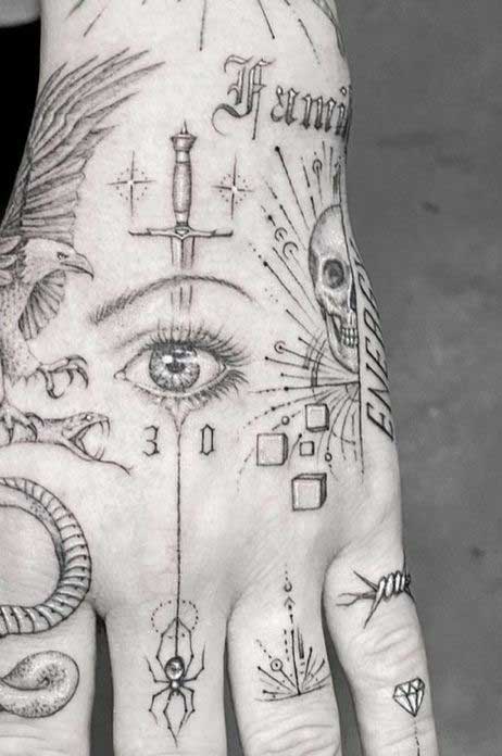 Vlogigurl or Witchytat2 hand tattoo